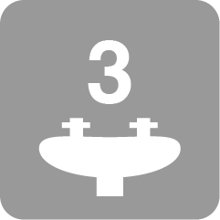 Three bathrooms