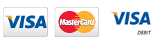 Credit Cards: Visa, Mastercard, Visa Debit